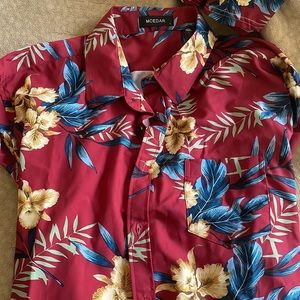 Mens Hawaiian 2 piece outfit size large